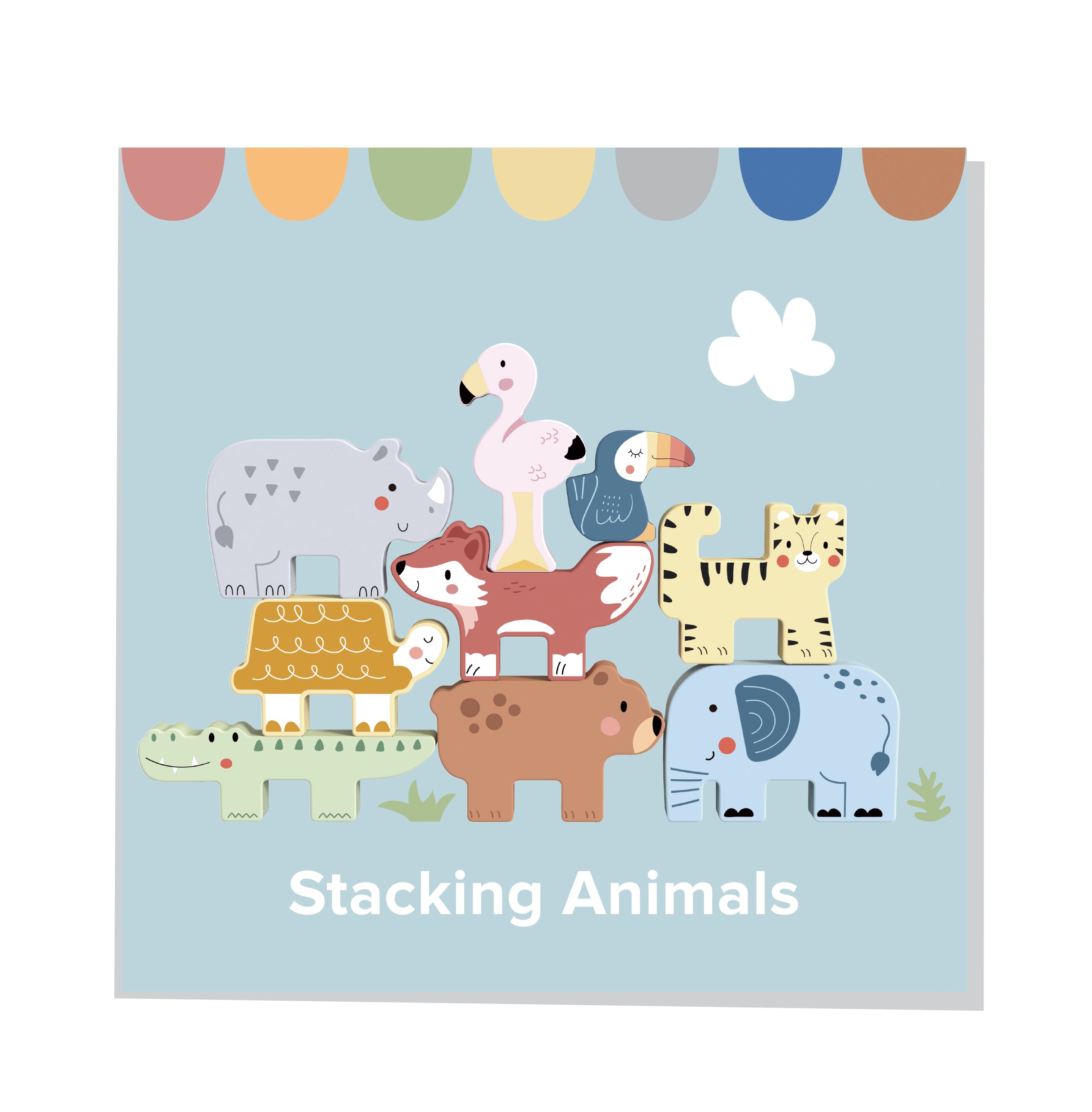 Houten Dieren Stapel- en Balansspel