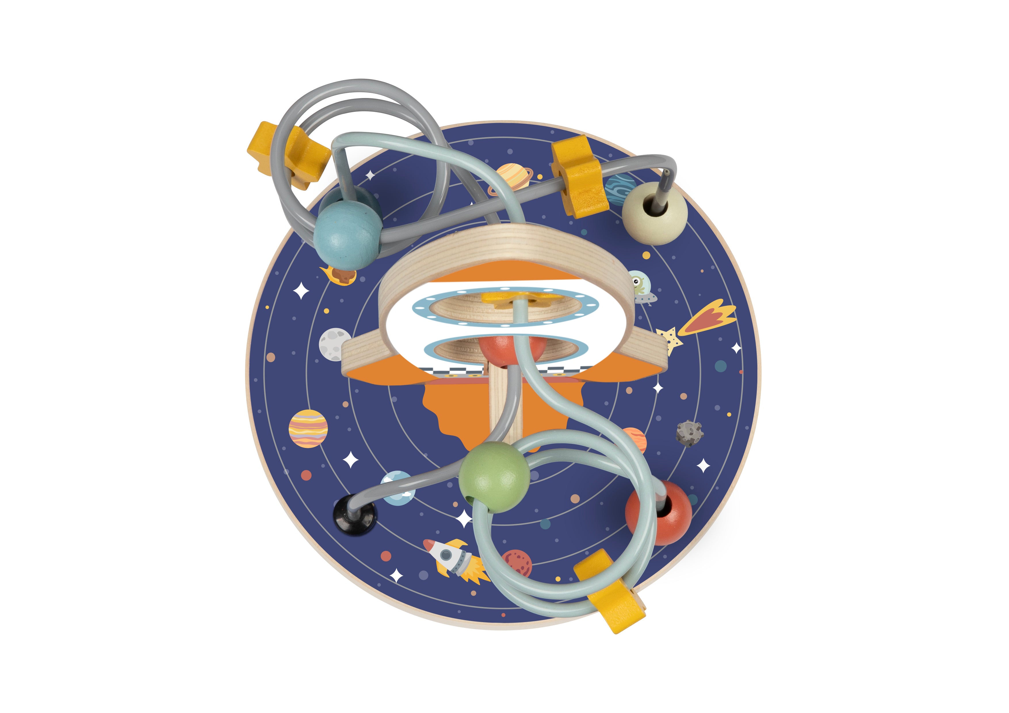 Houten Activiteitenlabyrint met Ruimtethema